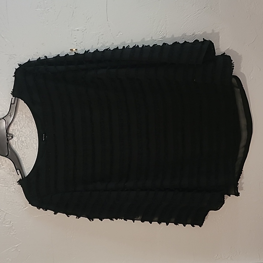 Alfani black fridge blouse